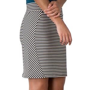 Toad&Co Transita Pencil Skirt Black White Stripe Stretch UPF‎ 40+ Size M NWT